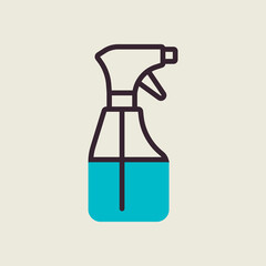 Cleaning spray bottle vector icon