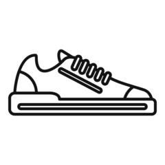 Sneaker shoe icon outline vector. Run footwear