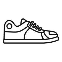 Hipster sneaker icon outline vector. Sport shoe