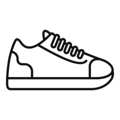 Foot sneaker icon outline vector. Sport shoe