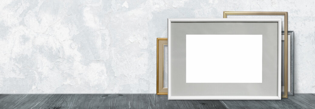 Mock-up of a white frame