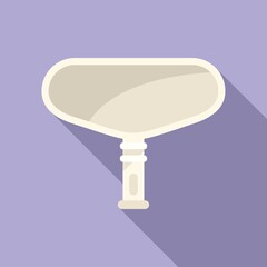 Pool net cleaner icon flat vector. Swimming service