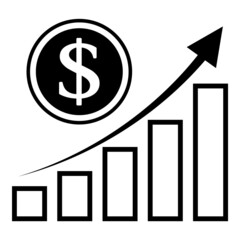 Dollar Flat Icon Isolated On White Background