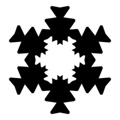 Snowflakes Flat Icon Isolated On White Background