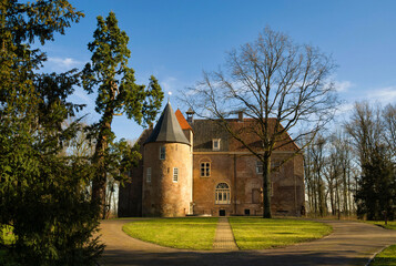 Fototapeta na wymiar Nederhemert is a castle in the village Nederhemert-Zuid