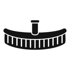 Fototapeta na wymiar Pool mop brush icon simple vector. Water net
