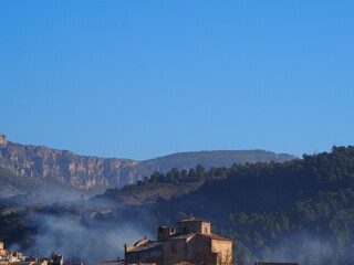 iglesia de san miguel de camarasa con cimborrio octogonal y campanario, lérida, españa, europa