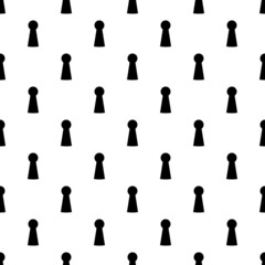 Simple abstract keyholes vector seamless pattern background.