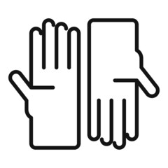 Clean pool gloves icon outline vector. Cleaning repair
