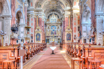 Obraz premium Interiors of Scottish monastery church, Vienna, Austria