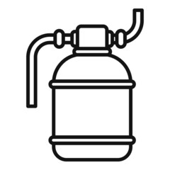 Pool tank icon outline vector. Pump cleaning