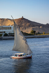 sailboat on the River Nile Aswan Egypt