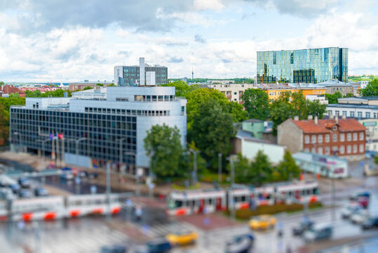 Houses on Tartu mnt street in Tallinn.