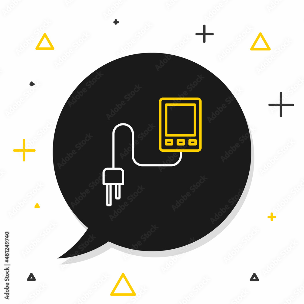 Sticker line sensor icon isolated on white background. colorful outline concept. vector