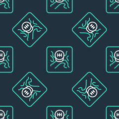 Line Gear shifter icon isolated seamless pattern on black background. Transmission icon. Vector