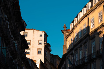 View of the buildings in historic center of the Porto, Portugal.