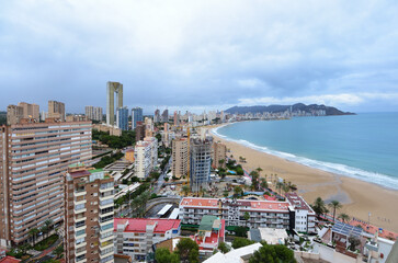 view of Benidorm, Alicante province, Spain
