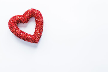 red heart on a white background