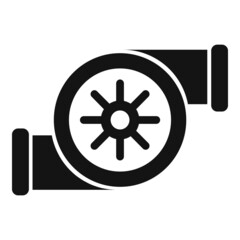 Obraz premium Car turbo icon simple vector. Engine charger