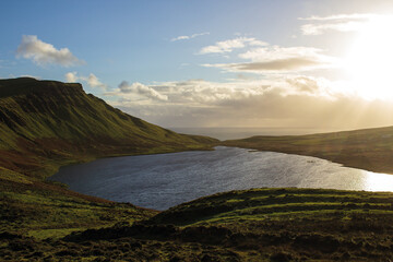 Sunset over a Loch