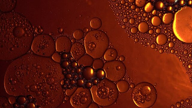 Macro oil and water Bubbles