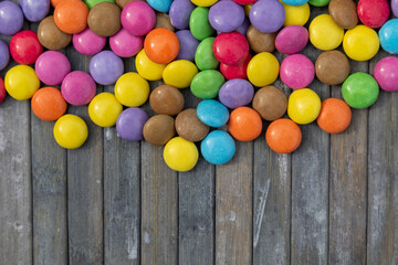 Colourful round candy sweets 