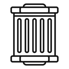 Car filter icon outline vector. Air oil