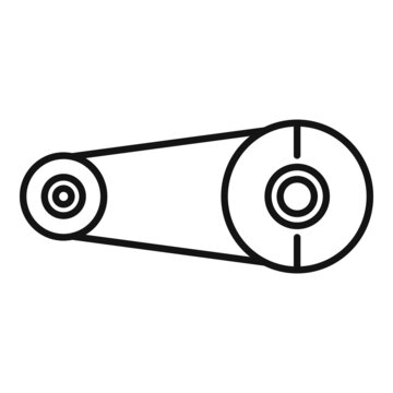 recommend clip art: Car motor belt icon outline vector. Engine spare