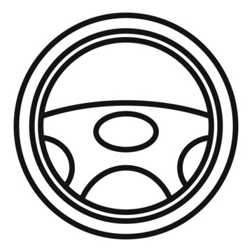 recommend clip art: Car steering wheel icon outline vector. Auto sport