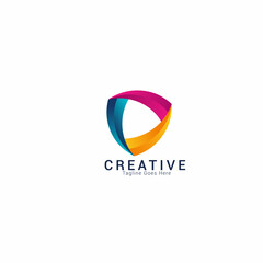 Motion Video Logo Design Template with gradient concept