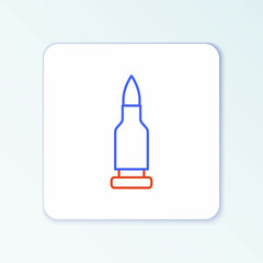 Line Bullet icon isolated on white background. Colorful outline concept. Vector