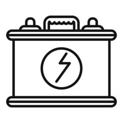 Car battery icon outline vector. Electric auto