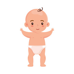 little baby standing