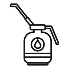 Oil pot icon outline vector. Car repair