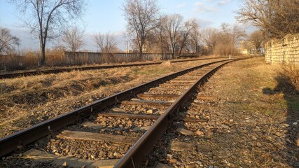 Fototapeta premium railway in the countryside