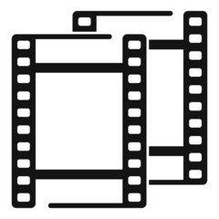 Movie film icon simple vector. Video camera