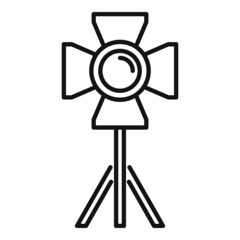 Filmmaker spotlight icon outline vector. Cinema video