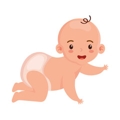 little baby crawling