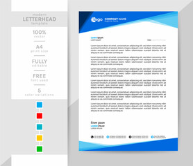 A4 size Business letterhead template. This modern creative and elegant letterhead is a must for your office. 2 theme colorwork, black, and others.
