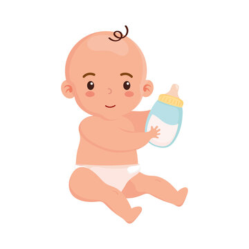 little baby drinking milk