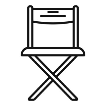 Cinema director chair icon outline vector. Video movie