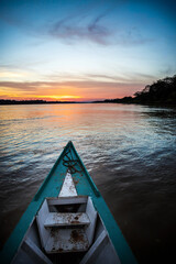 Color full sunset in amazon