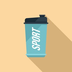 Product protein icon flat vector. Sport container