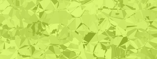 Banner abstract macro crystal geometric background texture Lime color. Random pattern background. Texture Lime color pattern background.