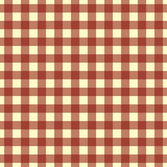 Plaid pattern. Beige on Maroon color. Tablecloth pattern. Texture. Seamless classic pattern background.