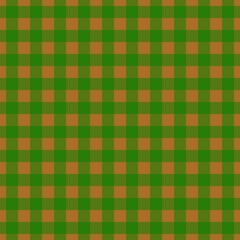 Plaid pattern. Brown on Green color. Tablecloth pattern. Texture. Seamless classic pattern background.