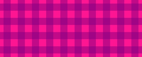 Banner, plaid pattern. Deep pink on Purple color. Tablecloth pattern. Texture. Seamless classic pattern background.