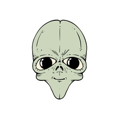 Alien face draw