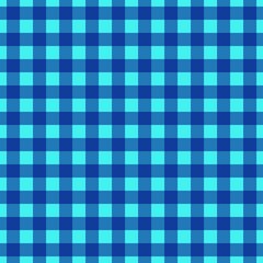 Plaid pattern. Cyan on Navy color. Tablecloth pattern. Texture. Seamless classic pattern background.