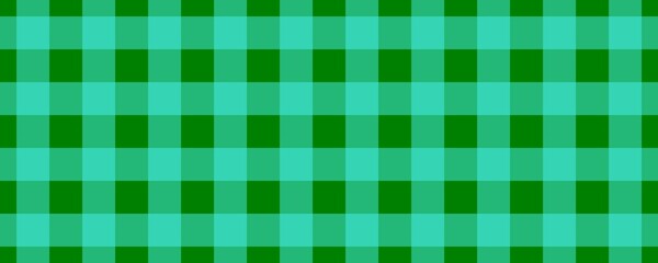 Banner, plaid pattern. Green on Cyan color. Tablecloth pattern. Texture. Seamless classic pattern background.